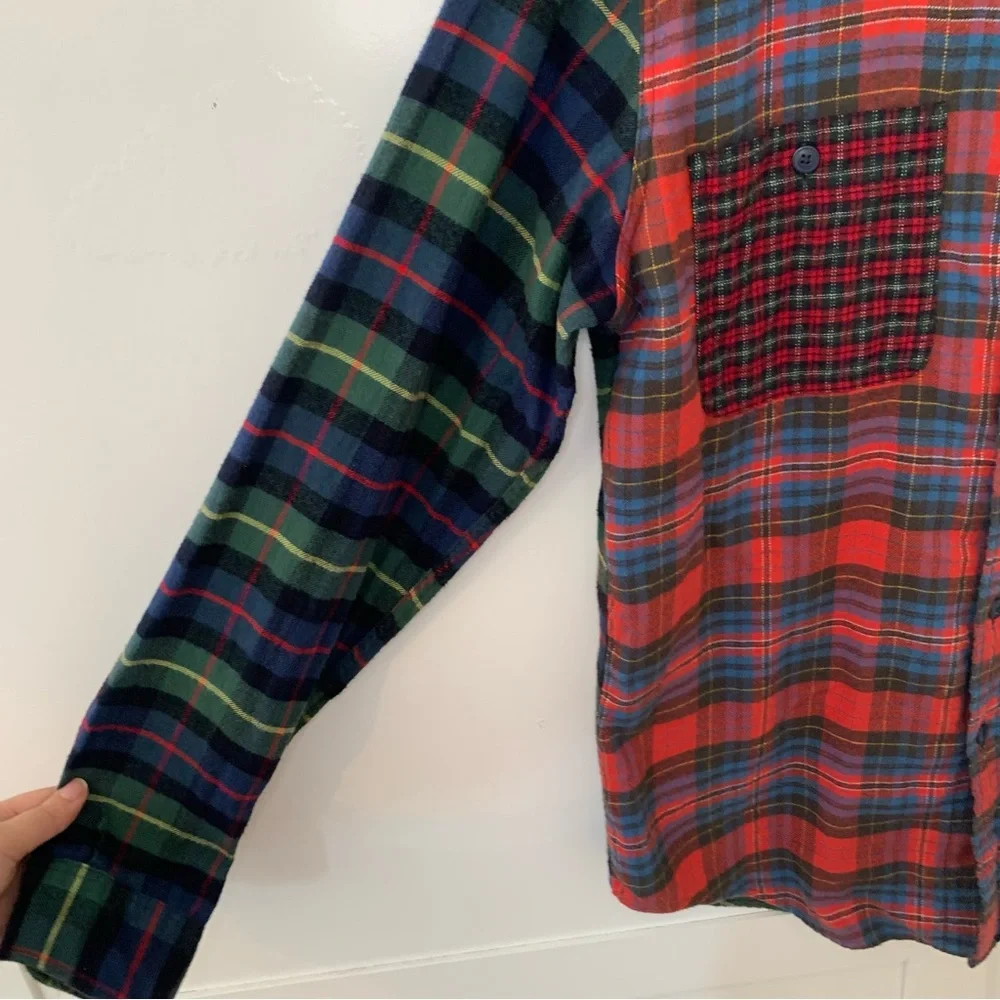 J.Crew Multiprint Flannel Button Shirt Size Medium